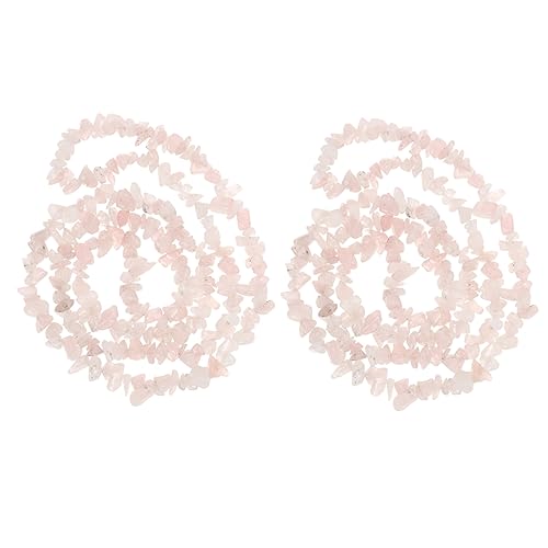 BEBEMOKO 2 Strings Naturstein-Perlen, Stränge aus Kristallsplittern zur Schmuckherstellung, glatte Textur, hautfreundlich, für Halsketten, Armbänder, Ohrringe und mehr von BEBEMOKO
