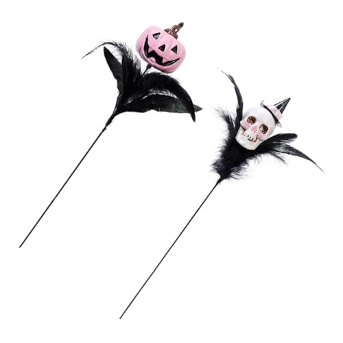 BEBEMOKO 2 Stück 2-teiliges Halloween-Dekor mit realistischen Schädelblumen Künstliche Blumendeko mit Federn Gruselige Tischmitte für Party Spukhaus-Accessoire Detailreiche BEBEMOKO 2 Stück 2-teiliges Halloween-Dekor mit realistischen Schädelblumen Künstliche Blumendeko mit Federn Gruselige Tischmitte für Party Spukhaus-Accessoire Detailreiche von BEBEMOKO