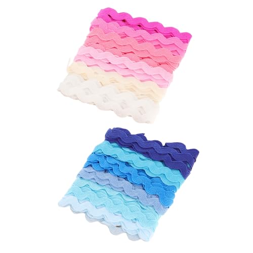 BEBEMOKO 2 Stück Buntes Gurtband Satinband Zum Verpacken Wellenband Stoffband Fransen Hochzeitsdekor Dekorationen Nähen Dickes Wellenband Wellenbesatzband BEBEMOKO 2 Stück Buntes Gurtband Satinband Zum Verpacken Wellenband Stoffband Fransen Hochzeitsdekor Dekorationen Nähen Dickes Wellenband Wellenbesatzband von BEBEMOKO