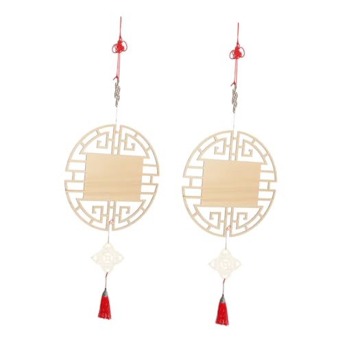 BEBEMOKO 2 Stück DIY Holzornamente mit Chinesischem Knoten und Quaste Teiliges Vorgebohrte Holzscheiben für Wanddekoration für Klassenzimmer Flur und Zuhause Traditionelles Frühlingsfest BEBEMOKO 2 Stück DIY Holzornamente mit Chinesischem Knoten und Quaste Teiliges Vorgebohrte Holzscheiben für Wanddekoration für Klassenzimmer Flur und Zuhause Traditionelles Frühlingsfest von BEBEMOKO