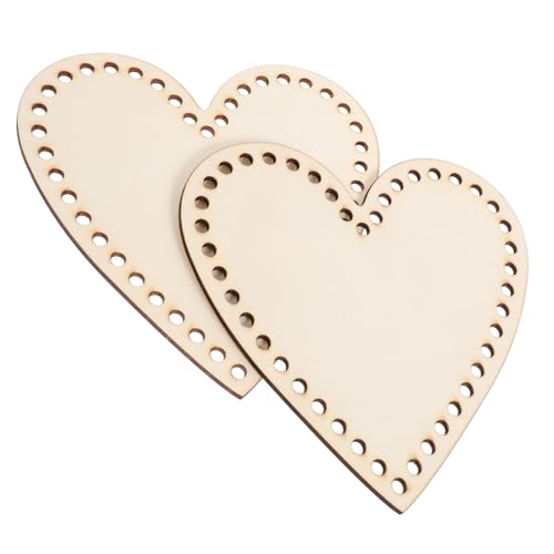 BEBEMOKO 2 Stück Holz Korbboden Herzform für Häkeltaschen DIY Mini Stickrahmen mit Lochplatte für Stricken und Basteln für Kreative Projekte und Heimdekoration BEBEMOKO 2 Stück Holz Korbboden Herzform für Häkeltaschen DIY Mini Stickrahmen mit Lochplatte für Stricken und Basteln für Kreative Projekte und Heimdekoration von BEBEMOKO