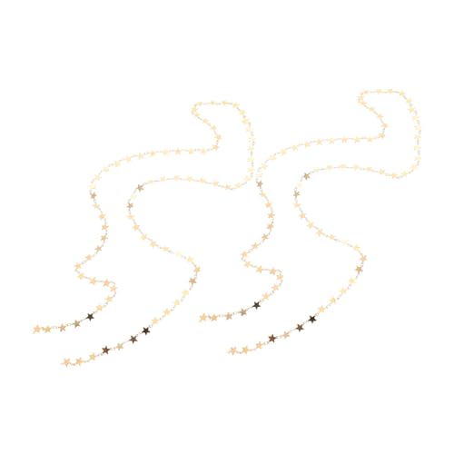 BEBEMOKO 2 Stück Kette zur Schmuckherstellung edelstahlketten armband knüpfen DIY-Zubehör necklace Sternenketten DIY-Kette DIY -Halskettekette Schmuck Gliederkette Rostfreier Stahl Golden von BEBEMOKO