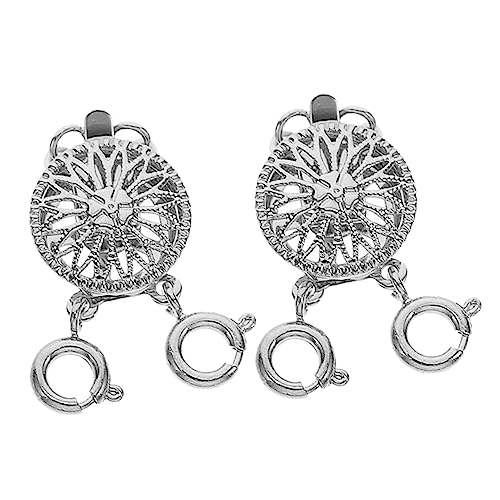 BEBEMOKO 2 Stück Kettenverschluss für Schmuck Praktischer Separator für DIY Projekte Eleganter und Langlebiger Schmuckverschluss Silber von BEBEMOKO