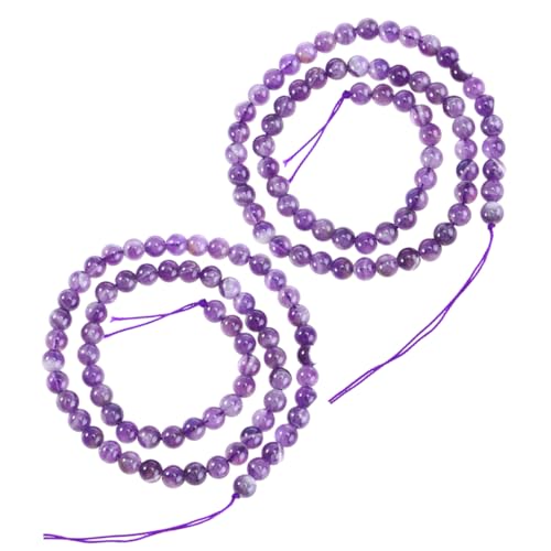 BEBEMOKO 2 Stück Lila Amethyst Perlen Natürliche Edelsteinlose Perlen für Schmuckherstellung DIY Armbänder und Bastelprojekte pro Strang BEBEMOKO 2 Stück Lila Amethyst Perlen Natürliche Edelsteinlose Perlen für Schmuckherstellung DIY Armbänder und Bastelprojekte pro Strang von BEBEMOKO