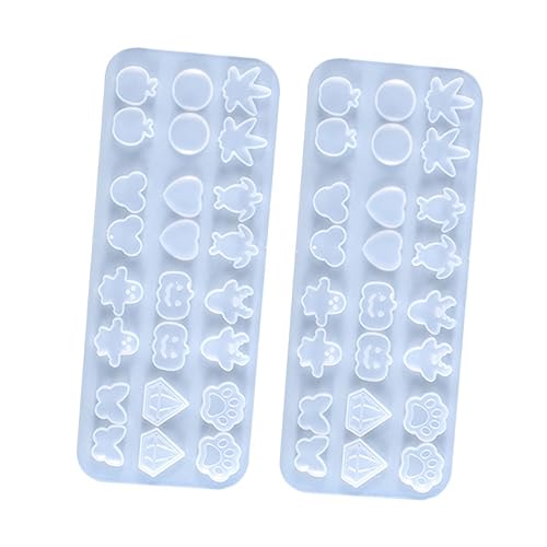 BEBEMOKO 2 Stück Silikon Ohrstecker Gießform Diy Schmuckform für Ohrringe Hochwertige Silikonmold für Individuelles Basteln von BEBEMOKO
