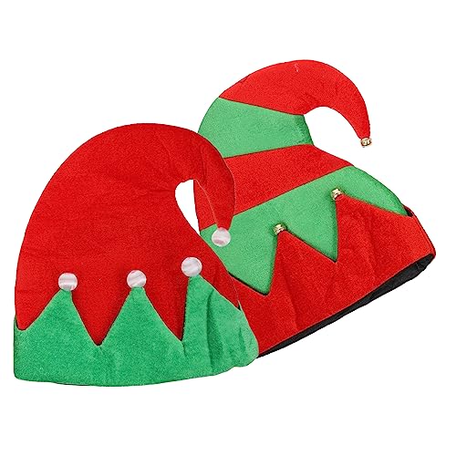 BEBEMOKO 2 x Weihnachtsmütze, Weihnachtsmütze, Weihnachtsmütze, Kostüm, Partyhut, kreativer Hut, Damenhut, grüne Hüte, Weihnachtsmütze, Weihnachtsfeier, Kopfbedeckung, Weihnachtsmütze, Tuch BEBEMOKO 2 x Weihnachtsmütze, Weihnachtsmütze, Weihnachtsmütze, Kostüm, Partyhut, kreativer Hut, Damenhut, grüne Hüte, Weihnachtsmütze, Weihnachtsfeier, Kopfbedeckung, Weihnachtsmütze, Tuch von BEBEMOKO