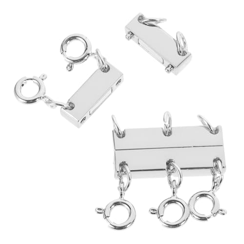 BEBEMOKO 2 x mehrreihige Halskettenverschlüsse für Schmuck, komfortables, hautfreundliches Design für mehrsträngige Halsketten und einfach zu bedienender Verschluss BEBEMOKO 2 x mehrreihige Halskettenverschlüsse für Schmuck, komfortables, hautfreundliches Design für mehrsträngige Halsketten und einfach zu bedienender Verschluss von BEBEMOKO