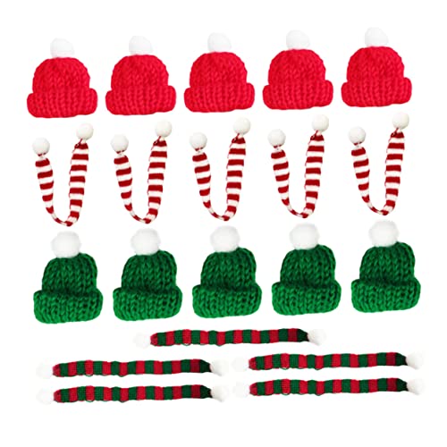Miniatur-strickmütze Und Schal-set Weihnachten Babyparty Weihnachtsdekoration Urlaubsparty-zubehör Miniatur-strickmütze Und Schal-set Weihnachten Babyparty Weihnachtsdekoration Urlaubsparty-zubehör von BEBEMOKO