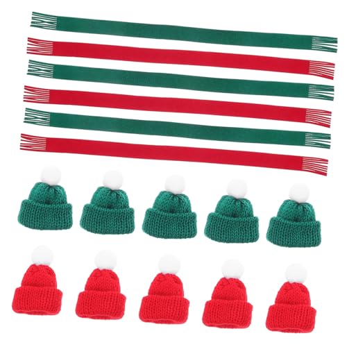 BEBEMOKO 20 Stück Mini Weihnachtshutschale Mini-weihnachtsmützen Santa Hut Minischals Zum Basteln Weinflasche Weihnachtsmützen Zum Basteln Minihut Strickgarn BEBEMOKO 20 Stück Mini Weihnachtshutschale Mini-weihnachtsmützen Santa Hut Minischals Zum Basteln Weinflasche Weihnachtsmützen Zum Basteln Minihut Strickgarn von BEBEMOKO