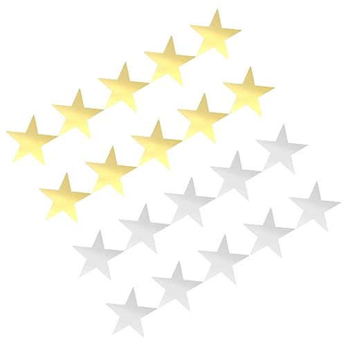 BEBEMOKO 20 Stück Papier Ausschnitte Form von Pentagrammen Dekoration für Klassenräume Diy Projekte Doppelseitige Wandkunst und Partys und Gestaltungen von BEBEMOKO