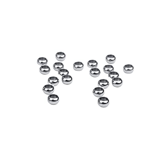 BEBEMOKO 20 Stück Perlen Durchmesser Silber Runde Große Lochperlen DIY Schmuck Zubehör für Armband Halskette Ohrringe Kreative Bastelperlen BEBEMOKO 20 Stück Perlen Durchmesser Silber Runde Große Lochperlen DIY Schmuck Zubehör für Armband Halskette Ohrringe Kreative Bastelperlen von BEBEMOKO