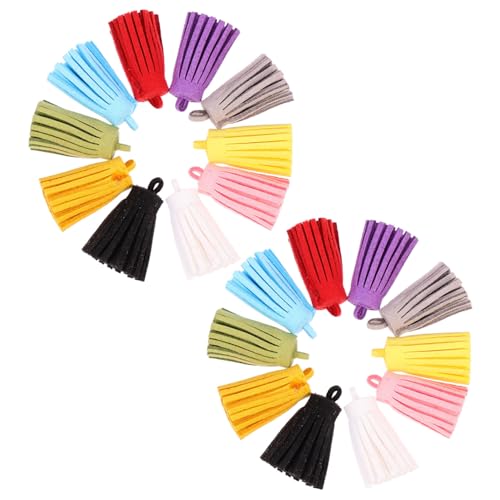 BEBEMOKO 20 Stück rollende Quasten-Ohrring-Anhänger für Bastelarbeiten, Zubehör für Schmuck, Schlüsselanhänger, Handy-Dekorationen, einfach zu befestigen, Geschenk für Bastelliebhaber von BEBEMOKO