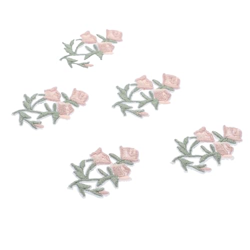 BEBEMOKO 20 bestickte Blumenaufnäher zum Nähen, Basteln, einzigartige Applikationen für Kleidung, Taschen und Hüte, langlebig und farbecht, Stickerei-Dekorationen von BEBEMOKO
