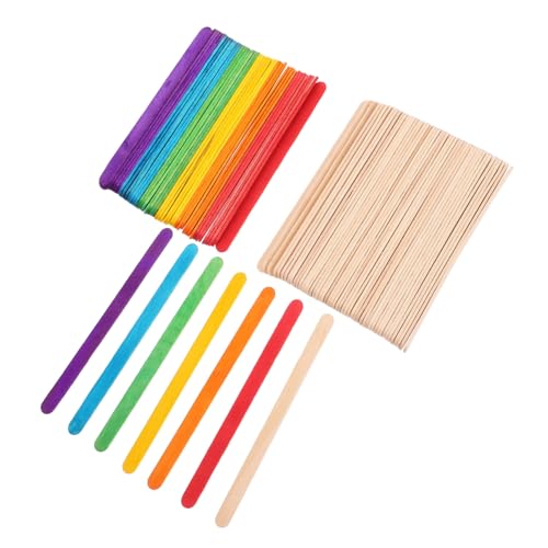 BEBEMOKO 200 Stück Bunte Holzstäbchen Eisstiele zum Basteln Stabile Eisstiele aus Holz für DIY Farbige Craft Sticks für Kreative Bastelprojekte und Schulbedarf BEBEMOKO 200 Stück Bunte Holzstäbchen Eisstiele zum Basteln Stabile Eisstiele aus Holz für DIY Farbige Craft Sticks für Kreative Bastelprojekte und Schulbedarf von BEBEMOKO