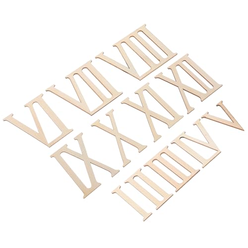 BEBEMOKO 24Stücke Römische Holzset DIY Dekoration Lange Unvollendete Holzornamente Für Hochzeiten Kunstprojekte Und Heimdekoration Umweltfreundliches Material Einfach von BEBEMOKO