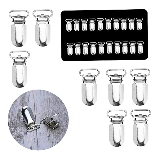 BEBEMOKO 25 Stück Hosenträger Clips für Damen und Herren Verstellbare Clips für Schnullerhalter Bastelbedarf Langlebig und für Kreative Projekte BEBEMOKO 25 Stück Hosenträger Clips für Damen und Herren Verstellbare Clips für Schnullerhalter Bastelbedarf Langlebig und für Kreative Projekte von BEBEMOKO