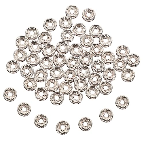 BEBEMOKO 250Stücke Radförmige Abstandshalterperlen für Schmuckherstellung Handgefertigte Sprungringe Glitzerperlen Geeignet für Armbänder und Ohrringe von BEBEMOKO