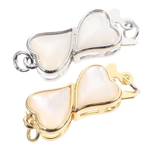 BEBEMOKO 2Stücke DIY Halskette Verschluss Natürlichem Muschelmaterial Schmuckverbindung für Perlenarmbänder für Kreative Schmuckherstellung von BEBEMOKO