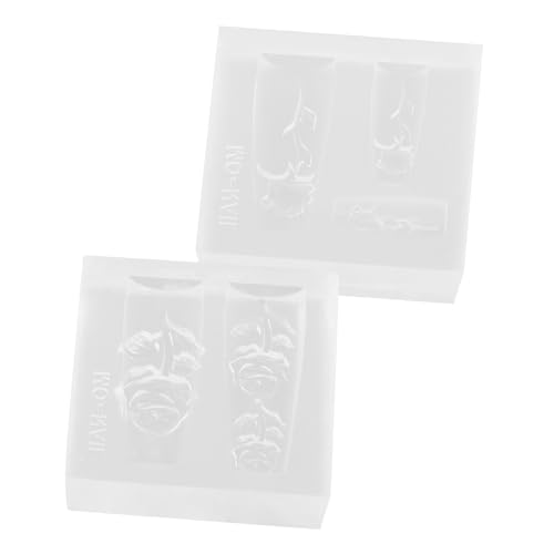 BEBEMOKO 2Stücke Silikon Nageldekorform für DIY Nail Art Hochtransparente Bastelformen für Manikürezubehör Geeignet für Epoxidharz und Gussmaterialien BEBEMOKO 2Stücke Silikon Nageldekorform für DIY Nail Art Hochtransparente Bastelformen für Manikürezubehör Geeignet für Epoxidharz und Gussmaterialien von BEBEMOKO