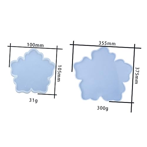 BEBEMOKO 2Stücke Silikonform Für DIY Untersetzer Und Kristall Epoxidharz Blumenspiegel Gießform Für Handwerk Home Studio S Weiß Für Personalisierte von BEBEMOKO