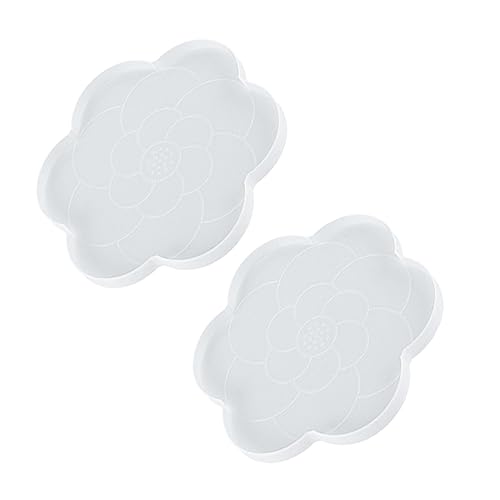 BEBEMOKO 2Stücke Silikonformen für Untersetzer DIY Platten Matten Gießformen Hochwertigem Silikon für Kreative Bastelprojekte und von BEBEMOKO