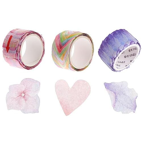 BEBEMOKO 3 Rollen dekorative Aufkleber buch dekoration scrapbooking zubehör DIY-Aufkleber Scrapbooking -Vorräte Abdeckband Scrapbooking-Klebeband Scrapbook-Klebeband-Aufkleber Papier von BEBEMOKO