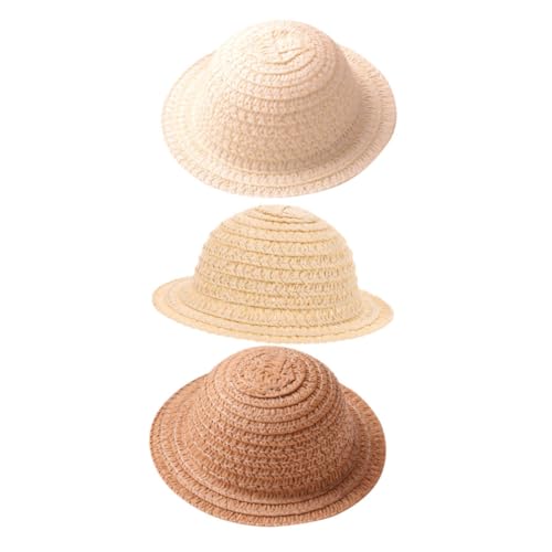BEBEMOKO 3 x kleine Puppenhut, Requisite, Mini-Baupuppe, Hüte, Puppen, Kopfbedeckung, Zubehör, exquisite Mütze, Dekoration, kleine Hüte zum Basteln, Puppenimitat, Miniatur-Strickmütze BEBEMOKO 3 x kleine Puppenhut, Requisite, Mini-Baupuppe, Hüte, Puppen, Kopfbedeckung, Zubehör, exquisite Mütze, Dekoration, kleine Hüte zum Basteln, Puppenimitat, Miniatur-Strickmütze von BEBEMOKO