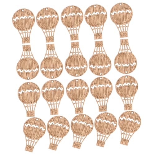 BEBEMOKO 30 Stück Heißluftballon Holzspäne Glatte Holzscheiben mit Loch DIY Basteln Holzornamente für Party und Weihnachtsdeko Leichte Holzstücke zum Bemalen und Verzieren BEBEMOKO 30 Stück Heißluftballon Holzspäne Glatte Holzscheiben mit Loch DIY Basteln Holzornamente für Party und Weihnachtsdeko Leichte Holzstücke zum Bemalen und Verzieren von BEBEMOKO