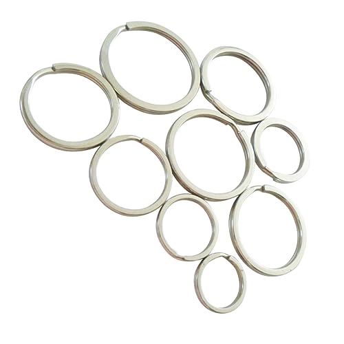 BEBEMOKO 30 Stück Schlüsselringe Silberne Robuste Split Ringe für Schlüssel Karten und Mehr von BEBEMOKO