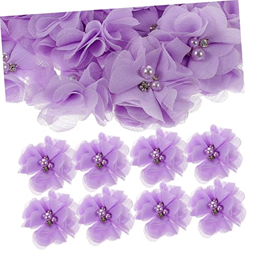 BEBEMOKO 30 Stück Teiliges Chiffon mit Strass und Perlen Vielseitige Nähblumen für Diy Dekoration für Hochzeiten Kleidung und Bastelprojekte Helllila BEBEMOKO 30 Stück Teiliges Chiffon mit Strass und Perlen Vielseitige Nähblumen für Diy Dekoration für Hochzeiten Kleidung und Bastelprojekte Helllila von BEBEMOKO
