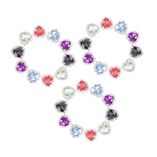 BEBEMOKO 30 Stück Teiliges Herz-strassknöpfe mit Flacher Glasbasis Stabile Metallkrallen zum Aufnähen Kleidung Schuhe Schmuck DIY Silberfarbene Herzanhänger für Basteln und Accessoires von BEBEMOKO