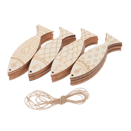 BEBEMOKO 36 Stück Diy-bastelausschnitte: Unfertige, Fischförmige Holzausschnitte, Leere, Fischförmige Hängeornamente Holz – Für Hochzeits-, Geburtstags-, Ozeantier-party-dekoration BEBEMOKO 36 Stück Diy-bastelausschnitte: Unfertige, Fischförmige Holzausschnitte, Leere, Fischförmige Hängeornamente Holz – Für Hochzeits-, Geburtstags-, Ozeantier-party-dekoration von BEBEMOKO