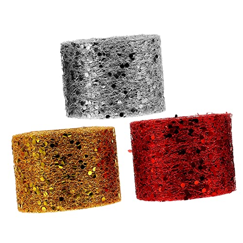 BEBEMOKO 3Rollen Tüllrolle Yards Glitzer Tüllband für Geschenkverpackung Kunsthandwerk und Heimdekoration für DIY Kleider Kränze und Girlanden BEBEMOKO 3Rollen Tüllrolle Yards Glitzer Tüllband für Geschenkverpackung Kunsthandwerk und Heimdekoration für DIY Kleider Kränze und Girlanden von BEBEMOKO