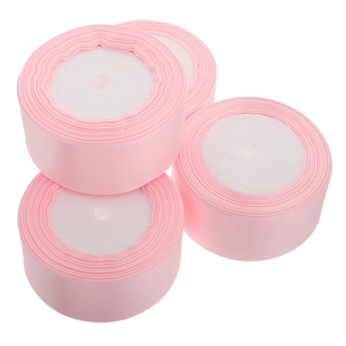 BEBEMOKO 4 Rollen glattes Polyester-Satinband breit für Blumensträuße, Hochzeitsdekoration, Geschenkverpackung, Kuchenverpackung, vielseitiges, leichtes Bastelzubehör BEBEMOKO 4 Rollen glattes Polyester-Satinband breit für Blumensträuße, Hochzeitsdekoration, Geschenkverpackung, Kuchenverpackung, vielseitiges, leichtes Bastelzubehör von BEBEMOKO