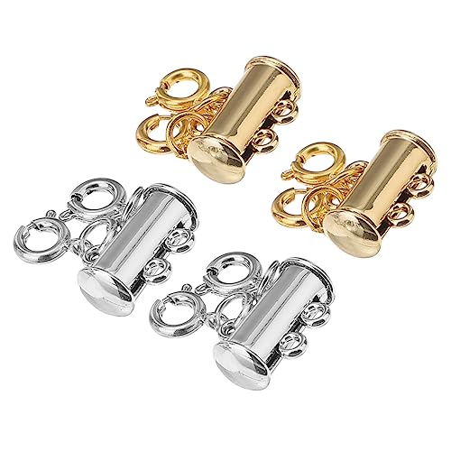 BEBEMOKO 4 Stück Magnetische Verbindungselemente für Multi Layer Kettenverbinder Kupfer für Damen und Herren Reihen für DIY Schmuckgestaltung von BEBEMOKO