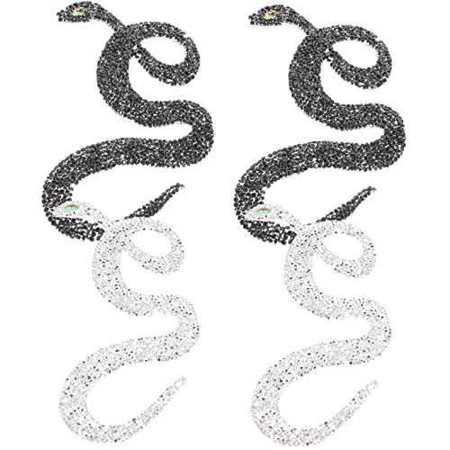BEBEMOKO 4 Stück Schlangenförmiger Glitzer Patch DIY Aufnäher für Kleidung Taschen Hüte und Schuhe Einfach zu Bügeln Hautfreundlich und Langlebig BEBEMOKO 4 Stück Schlangenförmiger Glitzer Patch DIY Aufnäher für Kleidung Taschen Hüte und Schuhe Einfach zu Bügeln Hautfreundlich und Langlebig von BEBEMOKO