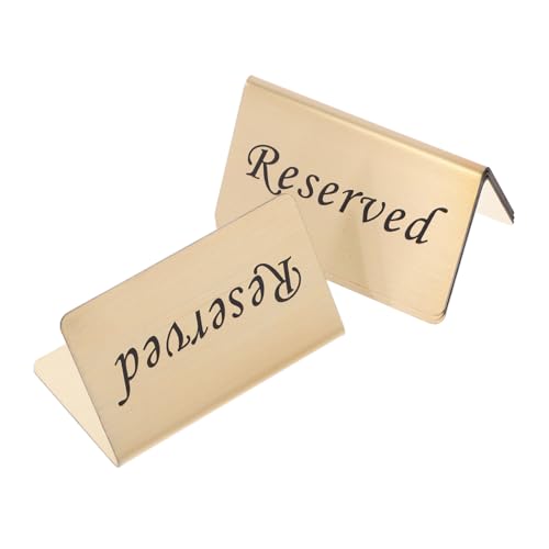 BEBEMOKO 4 Stück Teiliges Reserved Tischschild V Form Gold Langlebig Leicht zu Reinigen für Hochzeiten Restaurants Bars Cafés und Formelle Veranstaltungen BEBEMOKO 4 Stück Teiliges Reserved Tischschild V Form Gold Langlebig Leicht zu Reinigen für Hochzeiten Restaurants Bars Cafés und Formelle Veranstaltungen von BEBEMOKO