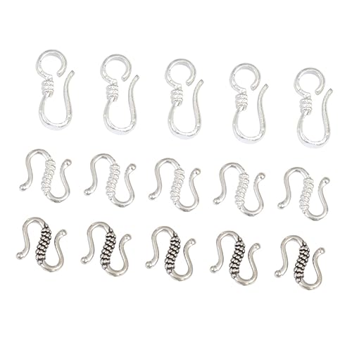 BEBEMOKO 40 Stück Kupfer Silberplattierte s -schnalle Hanging Schnalle Silberne Schließe Schmuck Armbänder Dekoriert Zubehör Kettenverschluss Silbergold Verschlüsse Silver von BEBEMOKO