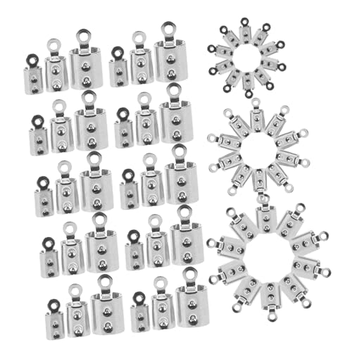 BEBEMOKO 400 Stück Armband-herstellungswerkzeuge, Edelstahl-crimpschnurkappen Für Diy-schmuck, Armband, Lederverschluss, Enden, Halskette, Verbindungsverschlüsse BEBEMOKO 400 Stück Armband-herstellungswerkzeuge, Edelstahl-crimpschnurkappen Für Diy-schmuck, Armband, Lederverschluss, Enden, Halskette, Verbindungsverschlüsse von BEBEMOKO