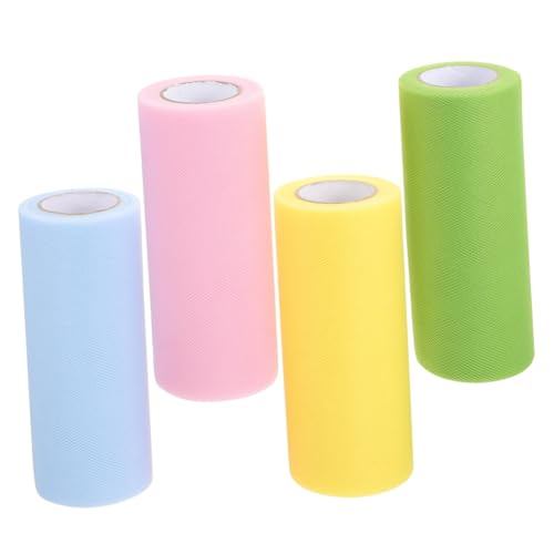 BEBEMOKO 4Rollen Tulle Stoffband für DIY Dekoration Netzband Pastellfarben für Hochzeiten Partys Bequem zu Faltenbeständig und Vielseitig Einsetzbar BEBEMOKO 4Rollen Tulle Stoffband für DIY Dekoration Netzband Pastellfarben für Hochzeiten Partys Bequem zu Faltenbeständig und Vielseitig Einsetzbar von BEBEMOKO