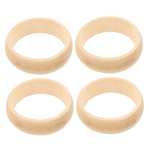 BEBEMOKO 4Stücke Unvollendete Holzarmarmbänder Natürliche Runde Holzringe Für DIY Handwerk Für Projekte Und Kinderbasteln Vielseitig Einsetzbar Für Armbänder BEBEMOKO 4Stücke Unvollendete Holzarmarmbänder Natürliche Runde Holzringe Für DIY Handwerk Für Projekte Und Kinderbasteln Vielseitig Einsetzbar Für Armbänder von BEBEMOKO