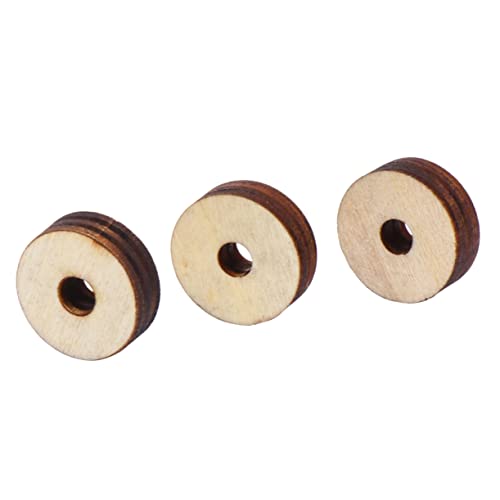 BEBEMOKO 5 Packungen hohle Holzspäne, runde Scheiben für Bastelarbeiten, glatte Oberfläche zum Malen, pro Packung für Urlaubsdekorationen, Hochzeitsdekoration und mehr von BEBEMOKO