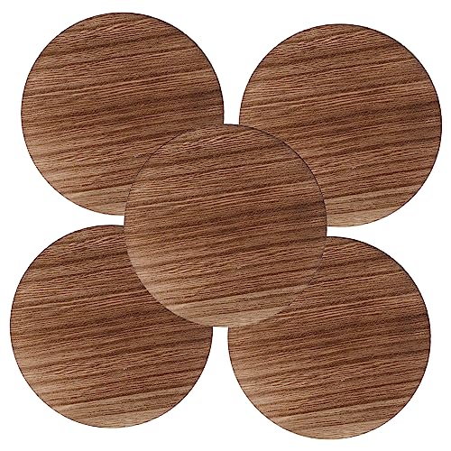 BEBEMOKO 5 Stück Teiliges Runde Holzscheiben Naturholz Unvollendete Holzscheiben für DIY Bastelprojekte für Hochzeitsdeko Malerei und Kreative Handarbeiten von BEBEMOKO