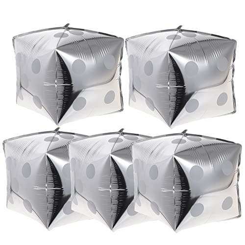 BEBEMOKO 5 Stück Teiliges Würfel folienballon Aluminiumfolie Silberne party deko Langlebige Spielwürfel Ballons für Geburtstag Gaming events Kinderparty und Fotohintergründe BEBEMOKO 5 Stück Teiliges Würfel folienballon Aluminiumfolie Silberne party deko Langlebige Spielwürfel Ballons für Geburtstag Gaming events Kinderparty und Fotohintergründe von BEBEMOKO
