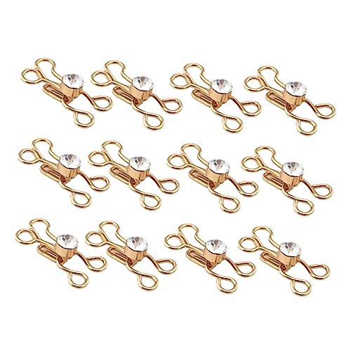 BEBEMOKO 50 Paare Metall Haken Schnallen für Kleidung Versteckte Kragenverschluss Schnalle für Nähprojekte Goldene Haken Ösen für Zubehör für DIY und Basteln BEBEMOKO 50 Paare Metall Haken Schnallen für Kleidung Versteckte Kragenverschluss Schnalle für Nähprojekte Goldene Haken Ösen für Zubehör für DIY und Basteln von BEBEMOKO