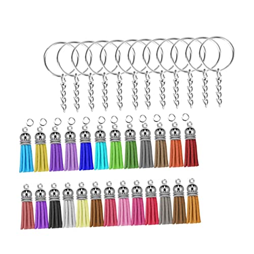 BEBEMOKO 50 Sätze Diy Schlüsselanhänger mit Offenen Ringen und Quasten Teile für Bastelprojekte zur Dekoration von Taschen Schlüsseln und Mobiltelefonen Zufällige Farbe BEBEMOKO 50 Sätze Diy Schlüsselanhänger mit Offenen Ringen und Quasten Teile für Bastelprojekte zur Dekoration von Taschen Schlüsseln und Mobiltelefonen Zufällige Farbe von BEBEMOKO