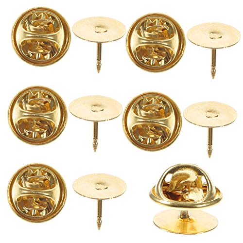 BEBEMOKO 50 Sets Locking Pin Back Enamel Pins Für Bastelarbeiten Goldene Basis 10mm Sichere Anstecknadel Verschlüsse Für Kreative Projekte Und Zubehör BEBEMOKO 50 Sets Locking Pin Back Enamel Pins Für Bastelarbeiten Goldene Basis 10mm Sichere Anstecknadel Verschlüsse Für Kreative Projekte Und Zubehör von BEBEMOKO