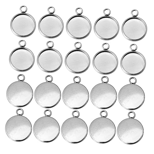 BEBEMOKO 50 Stück Anhänger-Tabletts für Halsketten, blanko, für DIY-Schmuckherstellung, schickes Zubehör für Halsketten, Armbänder, Ohrringe, Schlüsselanhänger und mehr BEBEMOKO 50 Stück Anhänger-Tabletts für Halsketten, blanko, für DIY-Schmuckherstellung, schickes Zubehör für Halsketten, Armbänder, Ohrringe, Schlüsselanhänger und mehr von BEBEMOKO