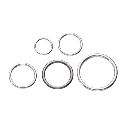 BEBEMOKO 50 Stück DIY Schmuck Bastelzubehör Robuste Legierungs Runde Ringe Metall Geschlossene Ringe für Kreative Projekte und Handwerksarbeiten von BEBEMOKO