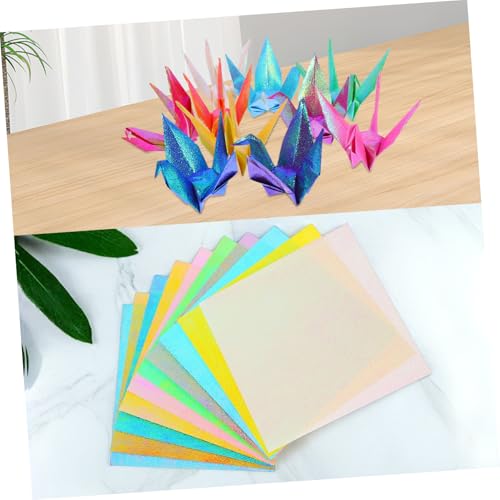 BEBEMOKO 50 Stück Irisierendes Faltpapier Glänzend Origami Papier für Basteln DIY Handwerk Farben Quadratisch für Papierkraniche und Dekoration BEBEMOKO 50 Stück Irisierendes Faltpapier Glänzend Origami Papier für Basteln DIY Handwerk Farben Quadratisch für Papierkraniche und Dekoration von BEBEMOKO